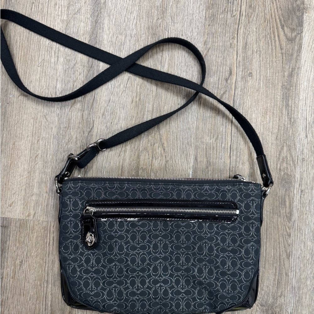 Coach Poppy Signature Swing Pack Bag | Vintage | Metallic
